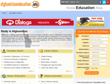 Tablet Screenshot of afghanistaneducation.info